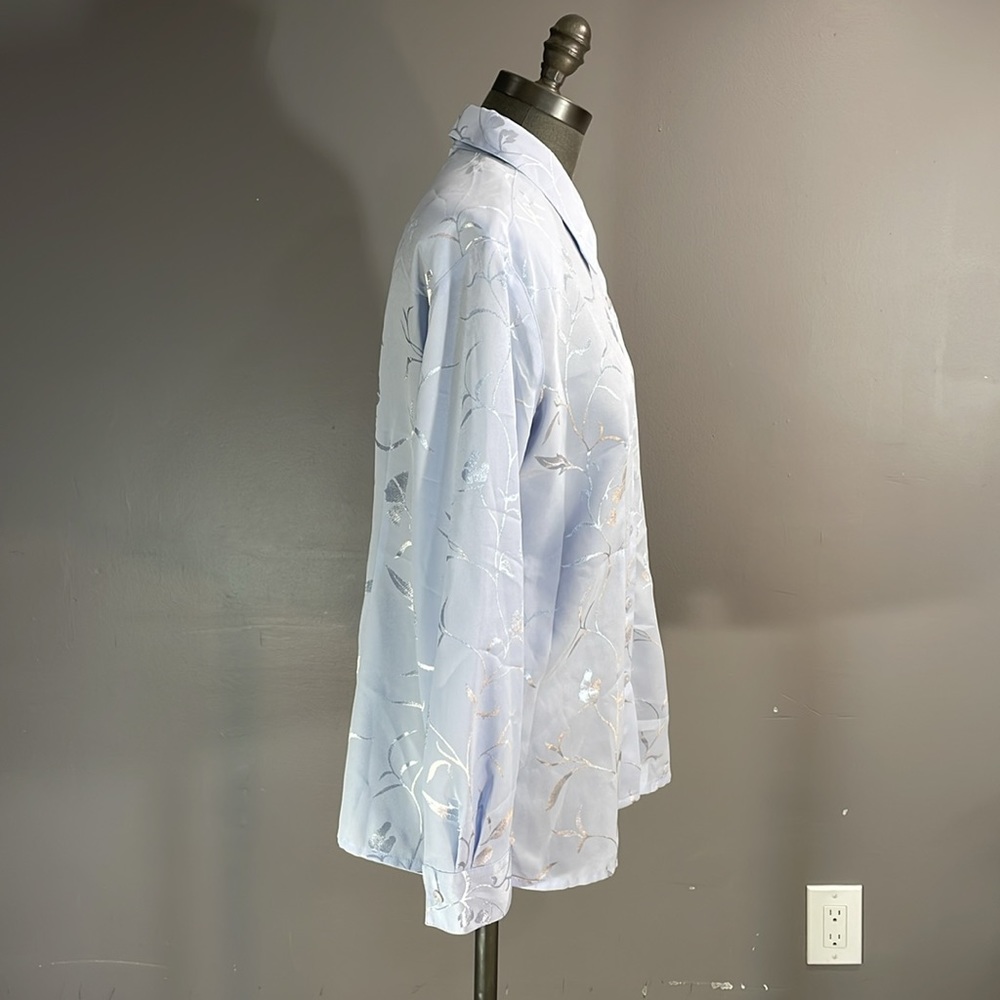 Periwinkle blue blouse size 16 UK (size 12 US) - Picture 5 of 17